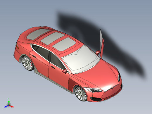特斯拉汽车模型-model3正等轴测缩略图