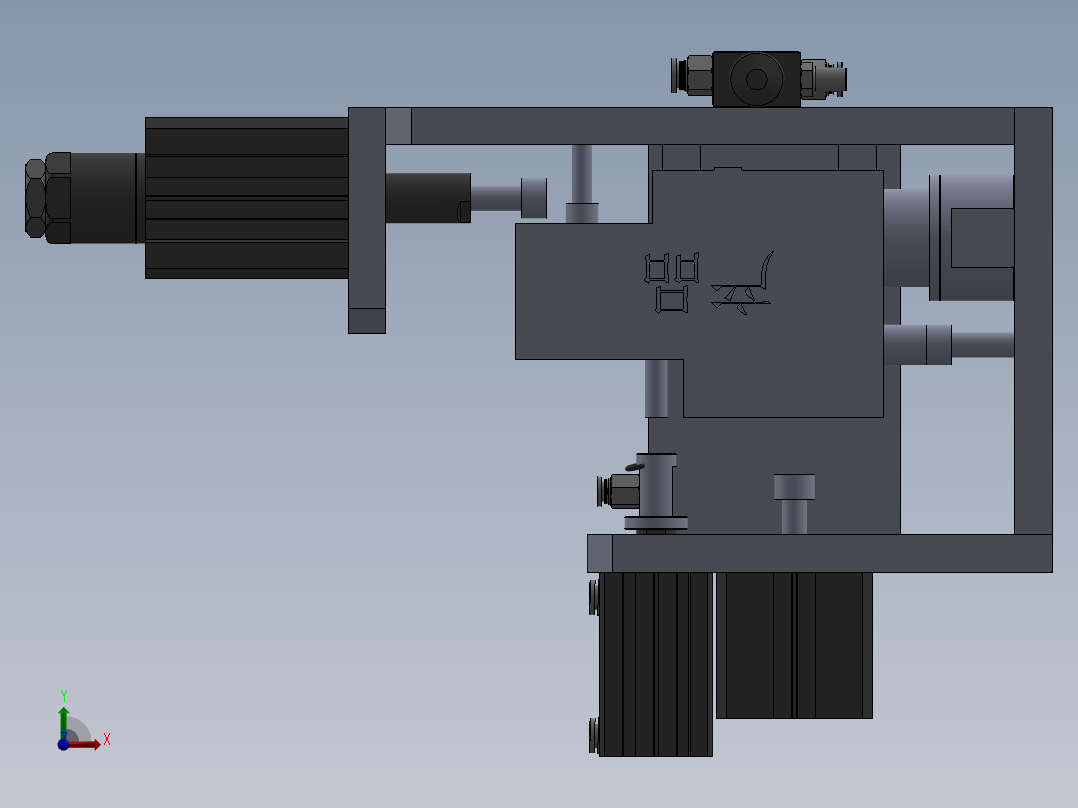 气控系统侧漏工装前视图