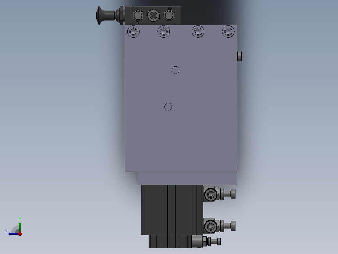 气控系统侧漏工装右视图