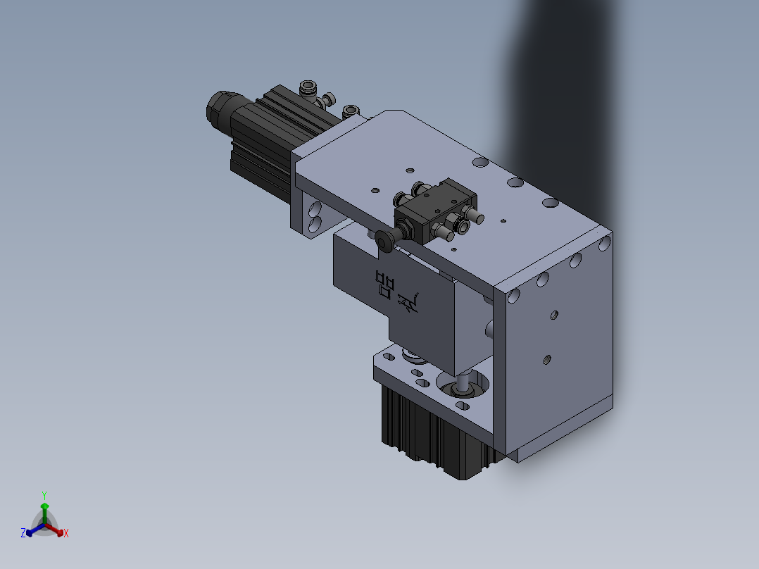 气控系统侧漏工装正等轴测图