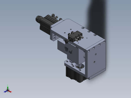 气控系统侧漏工装正等轴测缩略图