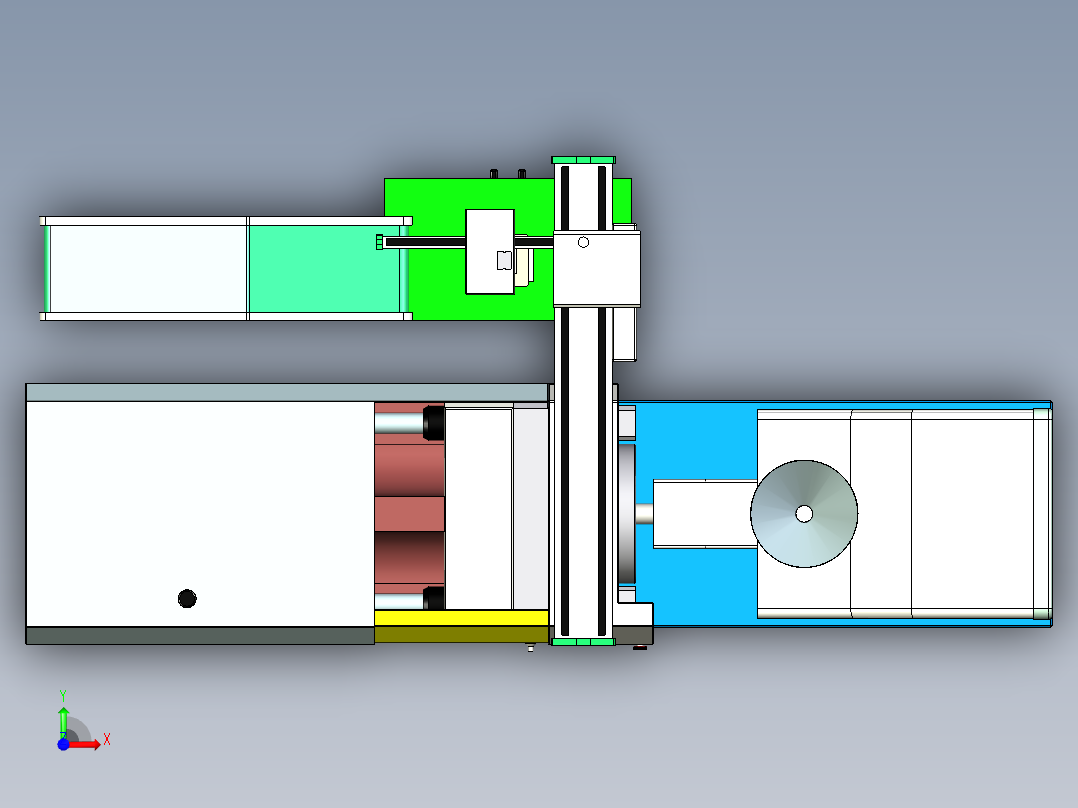 注塑机 3D图纸外壳图 Inventor step igs 机械设计设备3D模型前视图