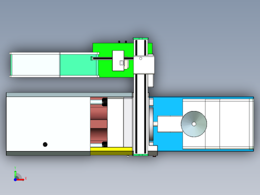 注塑机 3D图纸外壳图 Inventor step igs 机械设计设备3D模型前视缩略图