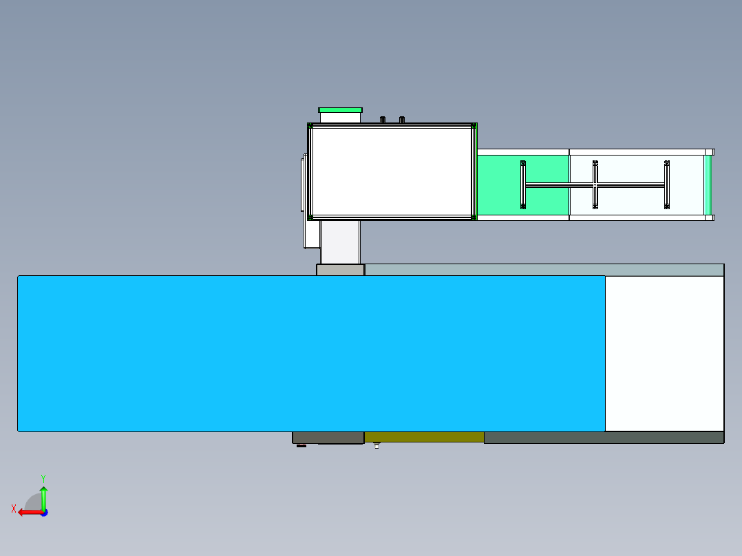 注塑机 3D图纸外壳图 Inventor step igs 机械设计设备3D模型后视图