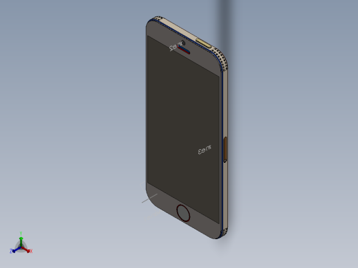 hone6 手机模型正等轴测缩略图