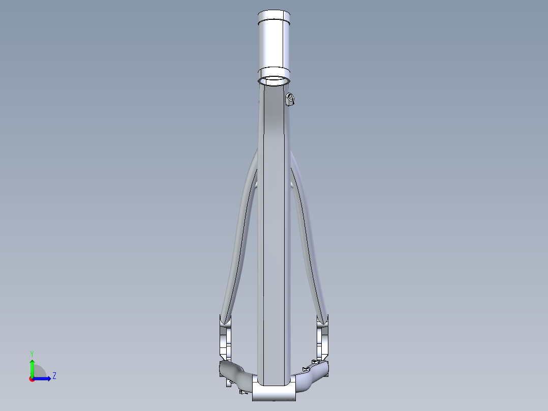 铝制的框架结构左视图