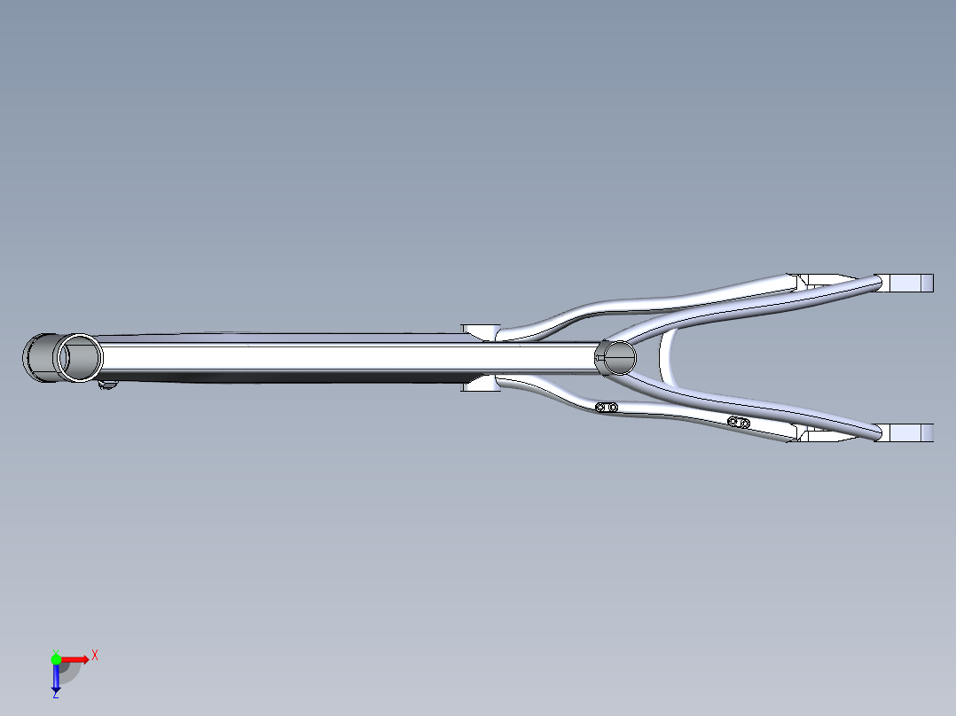 铝制的框架结构俯视图
