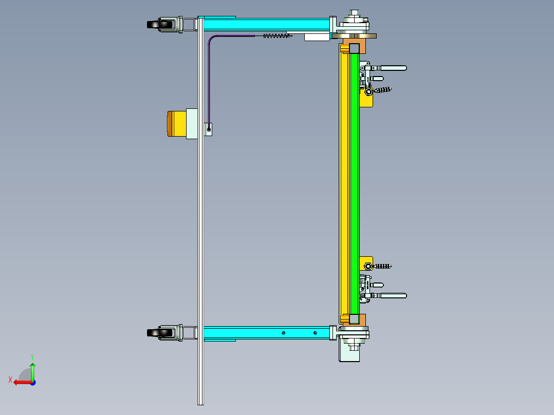 一种翻转式小车后视图