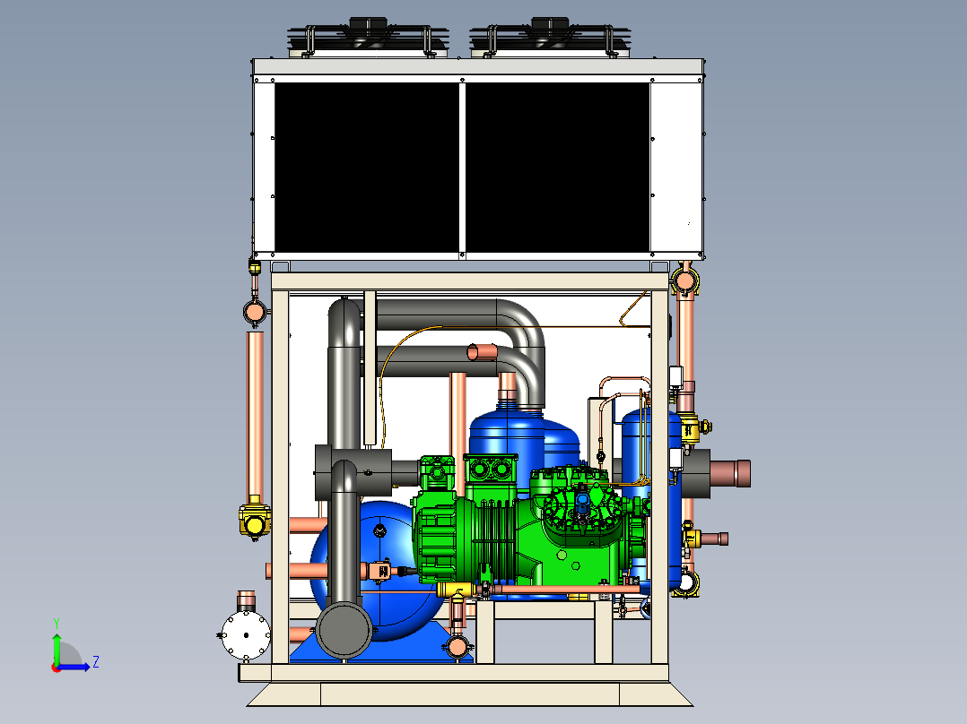 制冷压缩机左视图