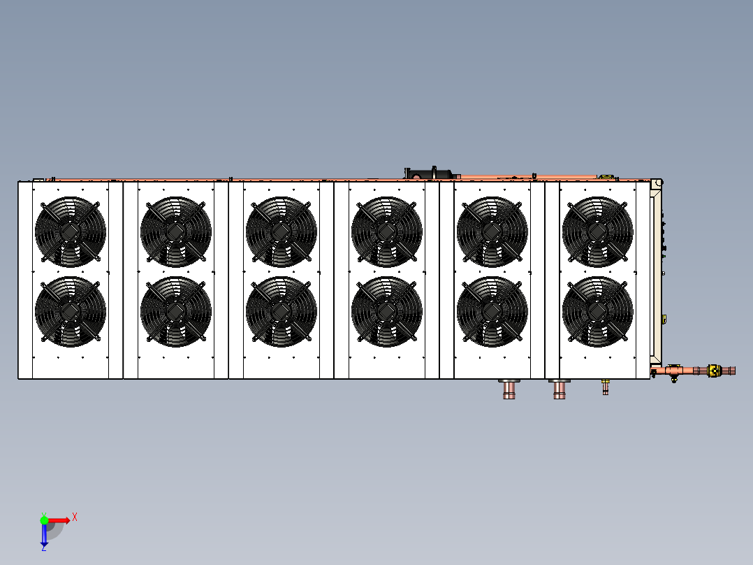 制冷压缩机俯视图