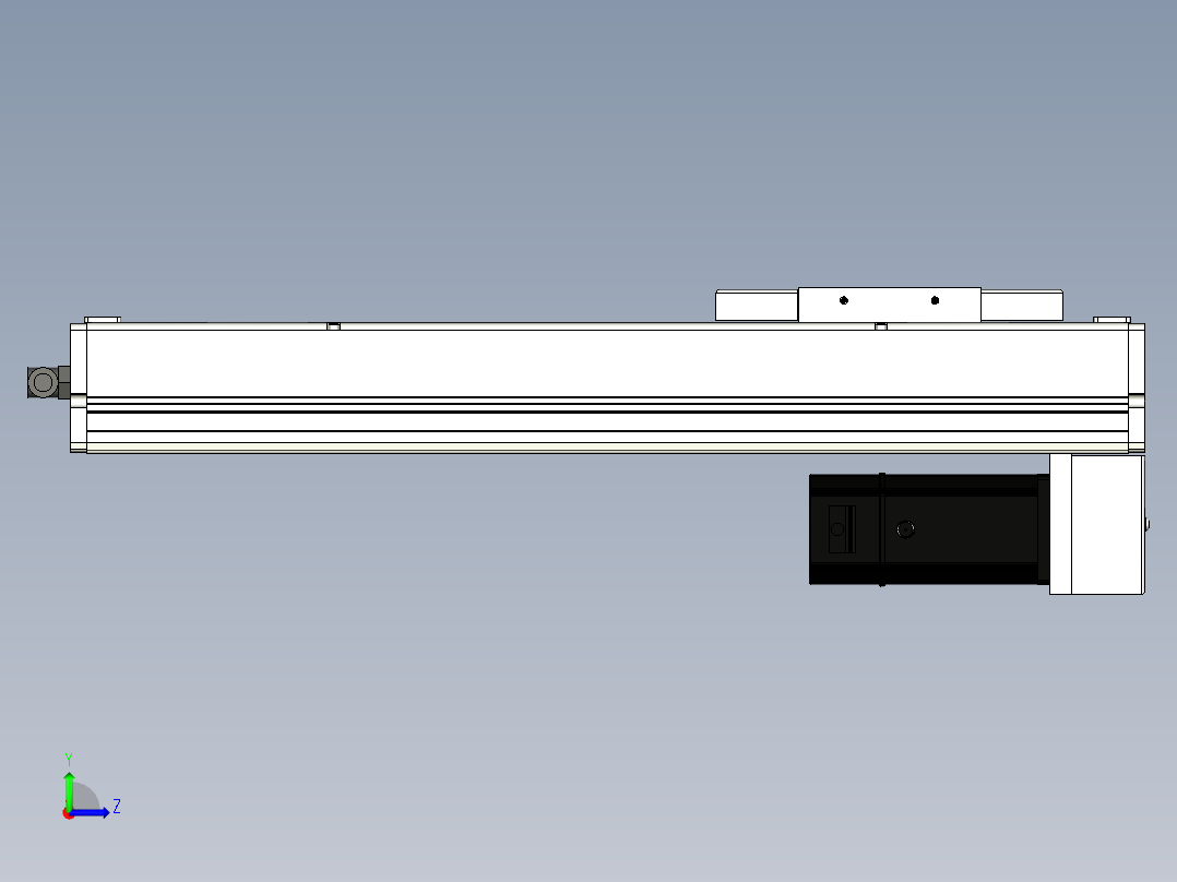 Toyo东佑达直线模组-ECH14-300-BM-200W+煞車左视图