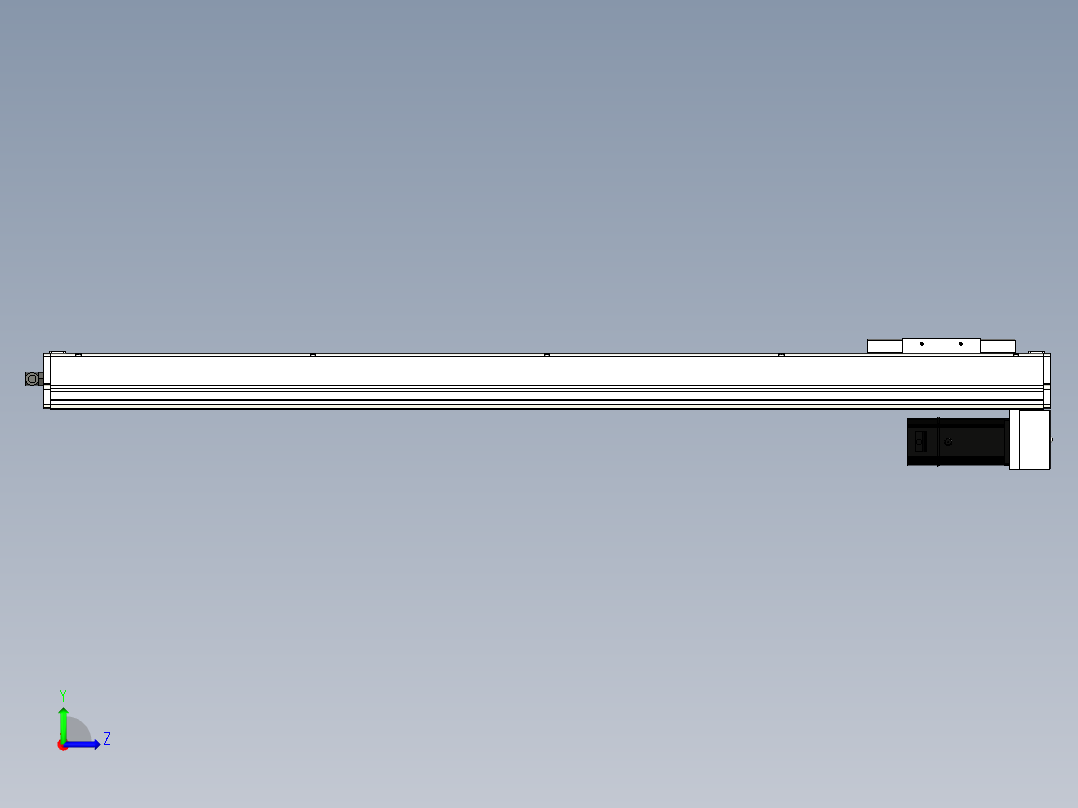 Toyo东佑达直线模组-ECH14-1000-BM-200W+煞車左视图