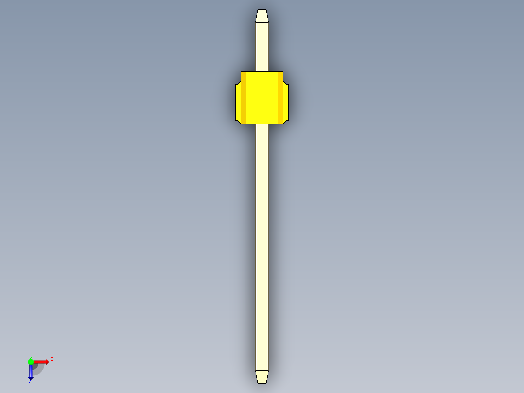 彩色公头100mil（2.54mm）系列-DS1021_yellow_3x01p_100mil_Type5_rev1.0俯视图