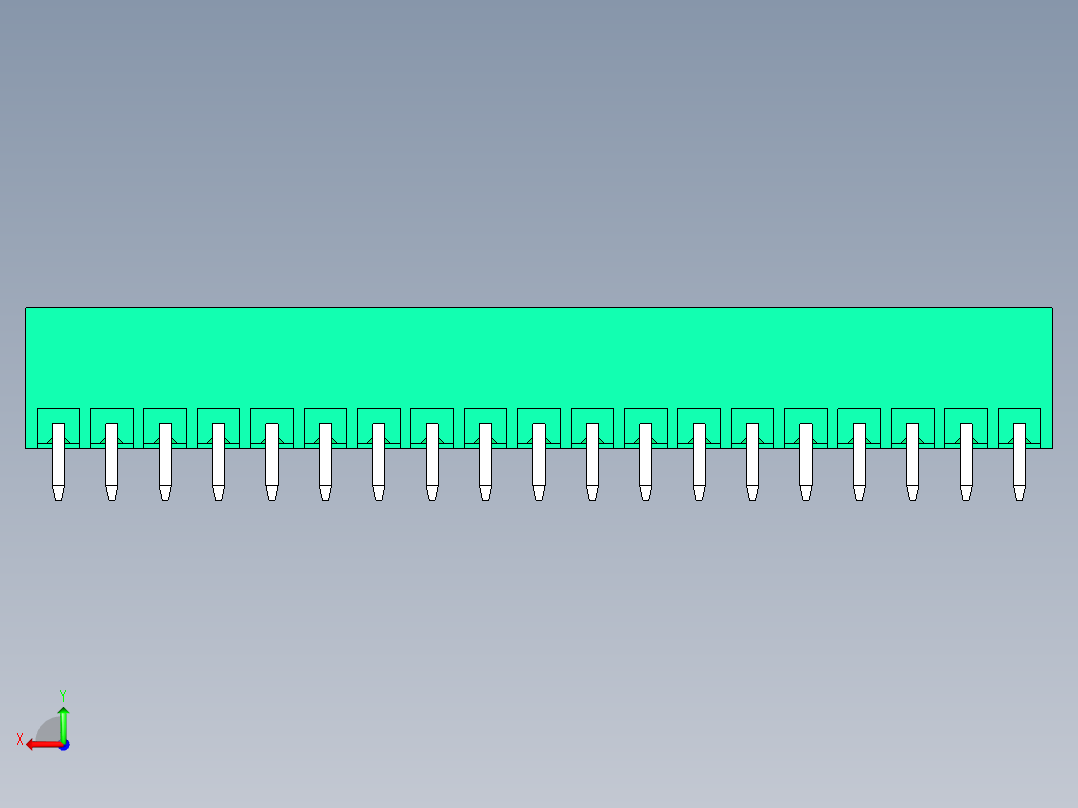 DEGSON 15EDG 系列 3.5mm 插拔式接线端子 FullPack-15EDGVC-3.5-19P-14-00AH后视图