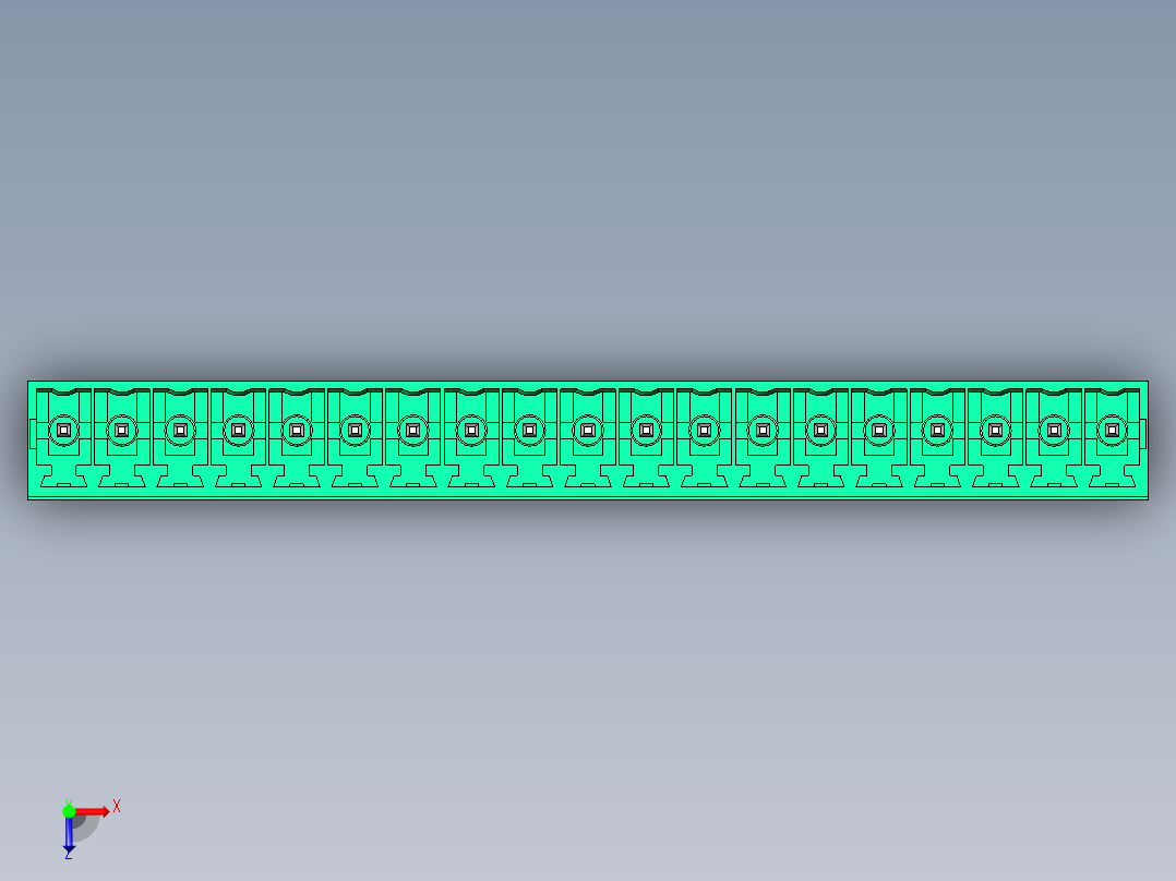 DEGSON 15EDG 系列 3.5mm 插拔式接线端子 FullPack-15EDGVC-3.5-19P-14-00AH俯视图
