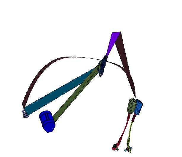 挖掘机建筑车辆点式安全带