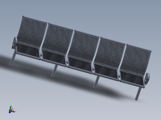 金属结构公交车站模型