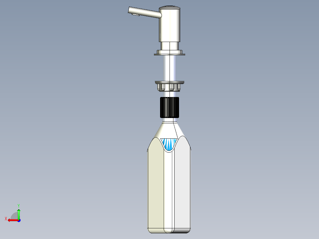 本影皂液器后视图