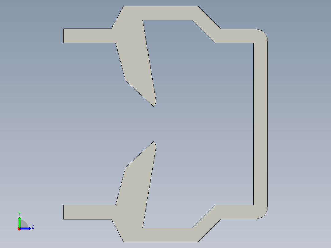 型材-BR 8 SLOT MOUNTING RIM PROFILE KJN518347.STEP左视图