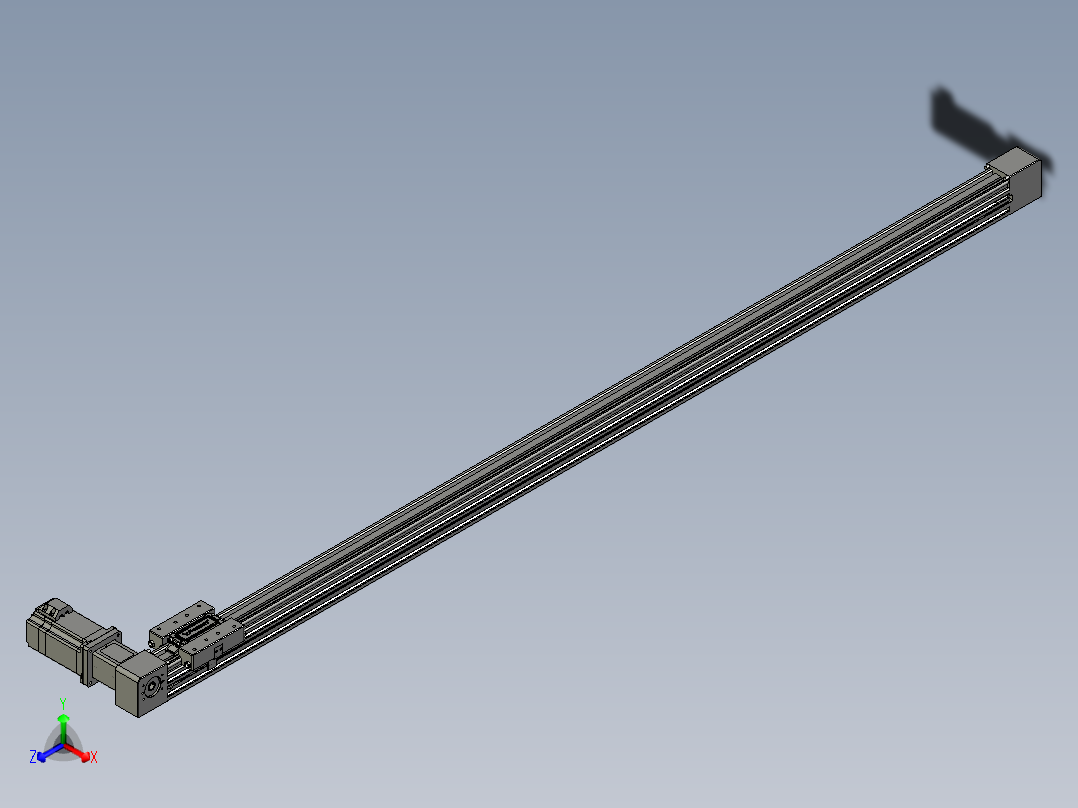 威洛博直线电机模组EB4-L80-S1300-R-57-MS3主视图