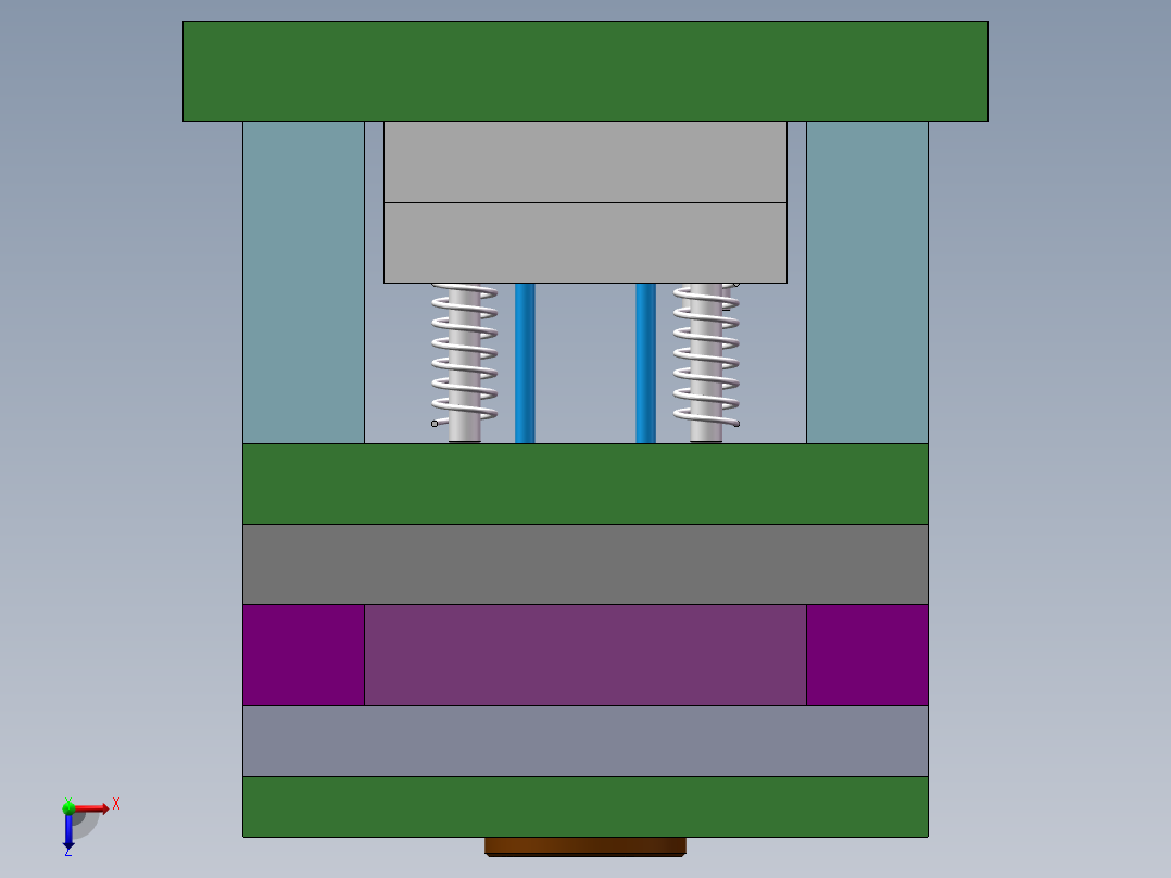 Q222-幼儿玩具车接插件塑料注射模的设计【三维SolidWorks】俯视图