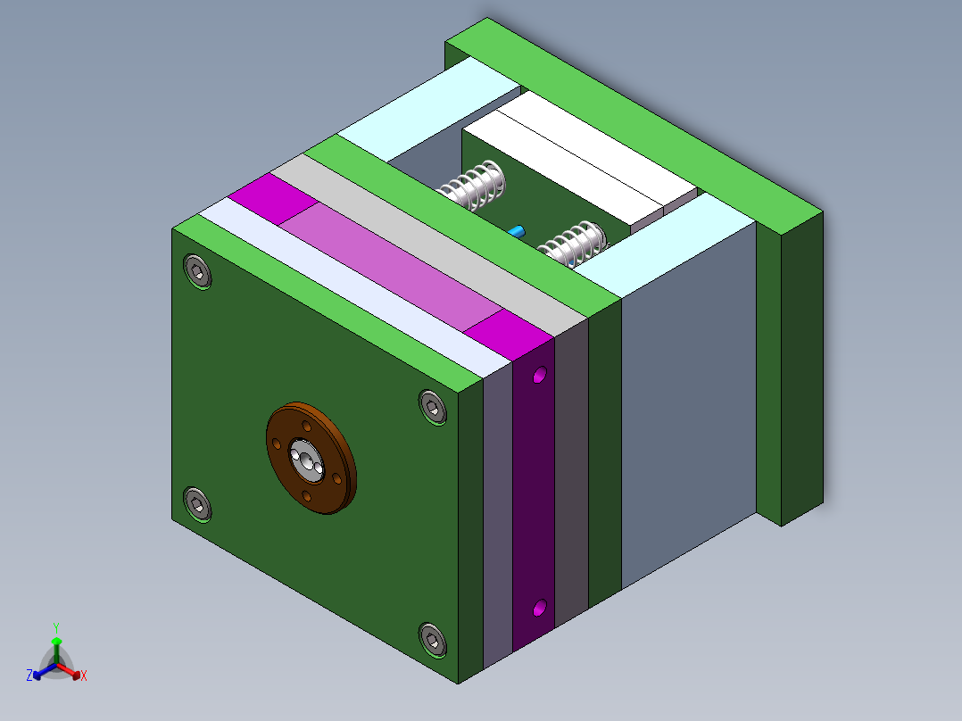 Q222-幼儿玩具车接插件塑料注射模的设计【三维SolidWorks】正等轴测图