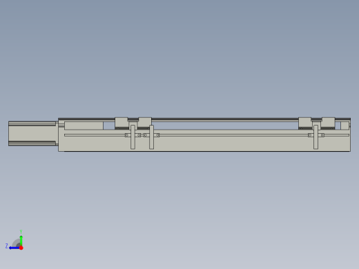 直线模组LHA6-S300-M-100W(16丝杆)设计图纸右视缩略图