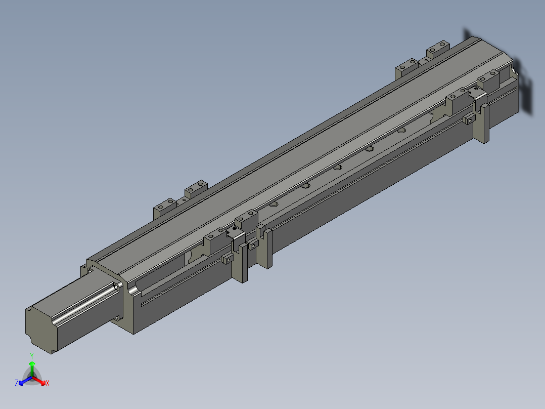 直线模组LHA6-S300-M-100W(16丝杆)设计图纸正等轴测图