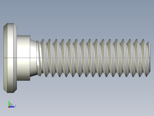 超薄型内六角螺钉-Ultra Low Profile Socket Head Screws 5-16 - 18 Thread Size 1 in Long.IGS左视缩略图