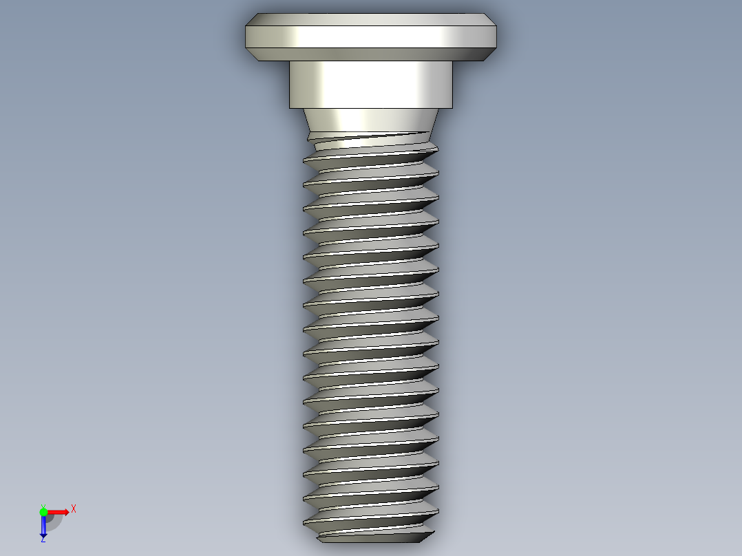 超薄型内六角螺钉-Ultra Low Profile Socket Head Screws 5-16 - 18 Thread Size 1 in Long.IGS俯视图