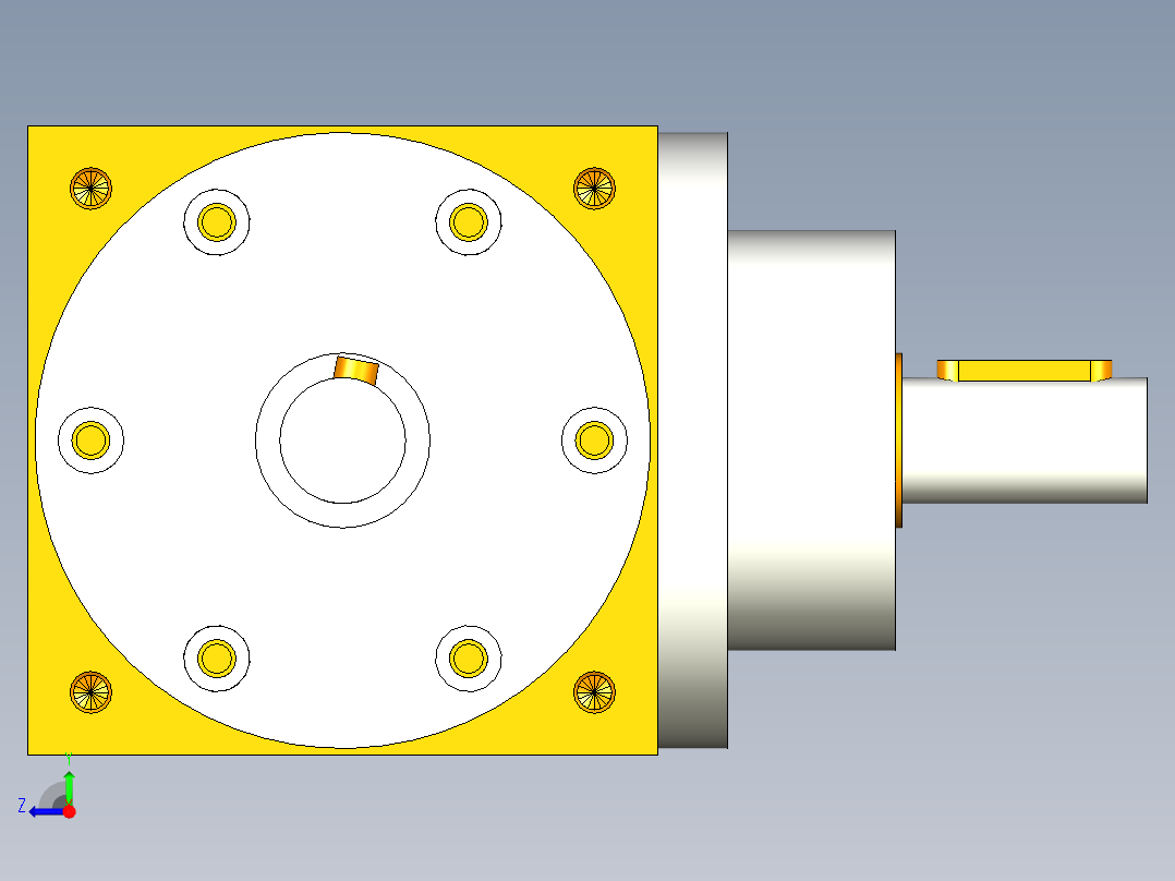 换向器PW90(垂直输出）PLX90-L2 19-70-90-M6.stp右视图