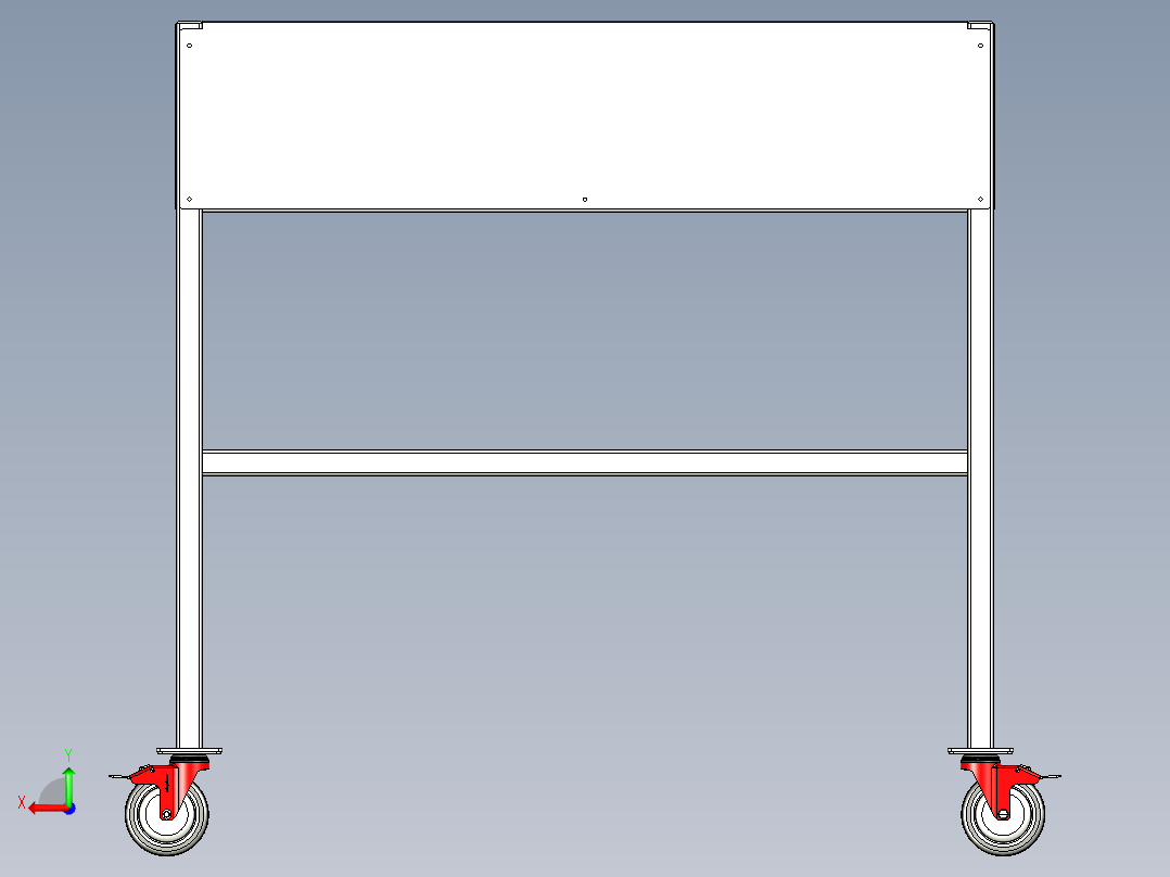 工具小车后视图