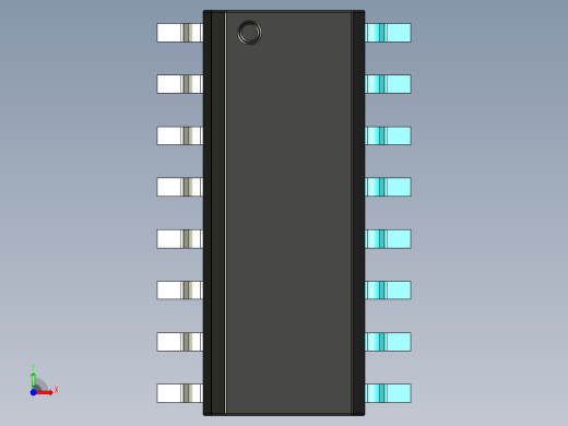 元器件3D封装SOIC1643前视缩略图