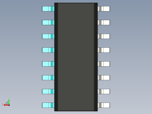 元器件3D封装SOIC1643后视缩略图