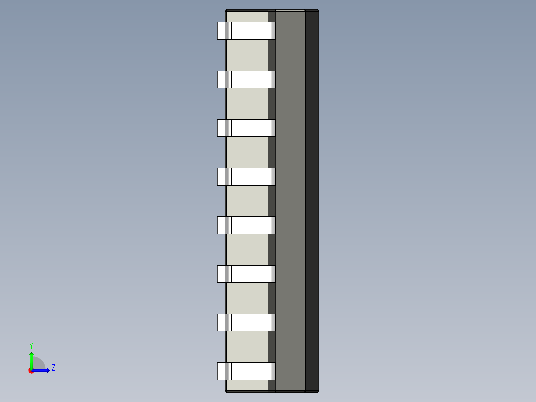 元器件3D封装SOIC1643左视图