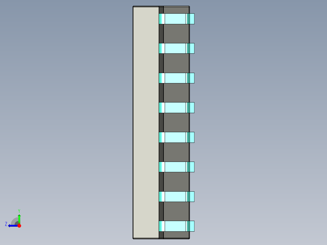 元器件3D封装SOIC1643右视图