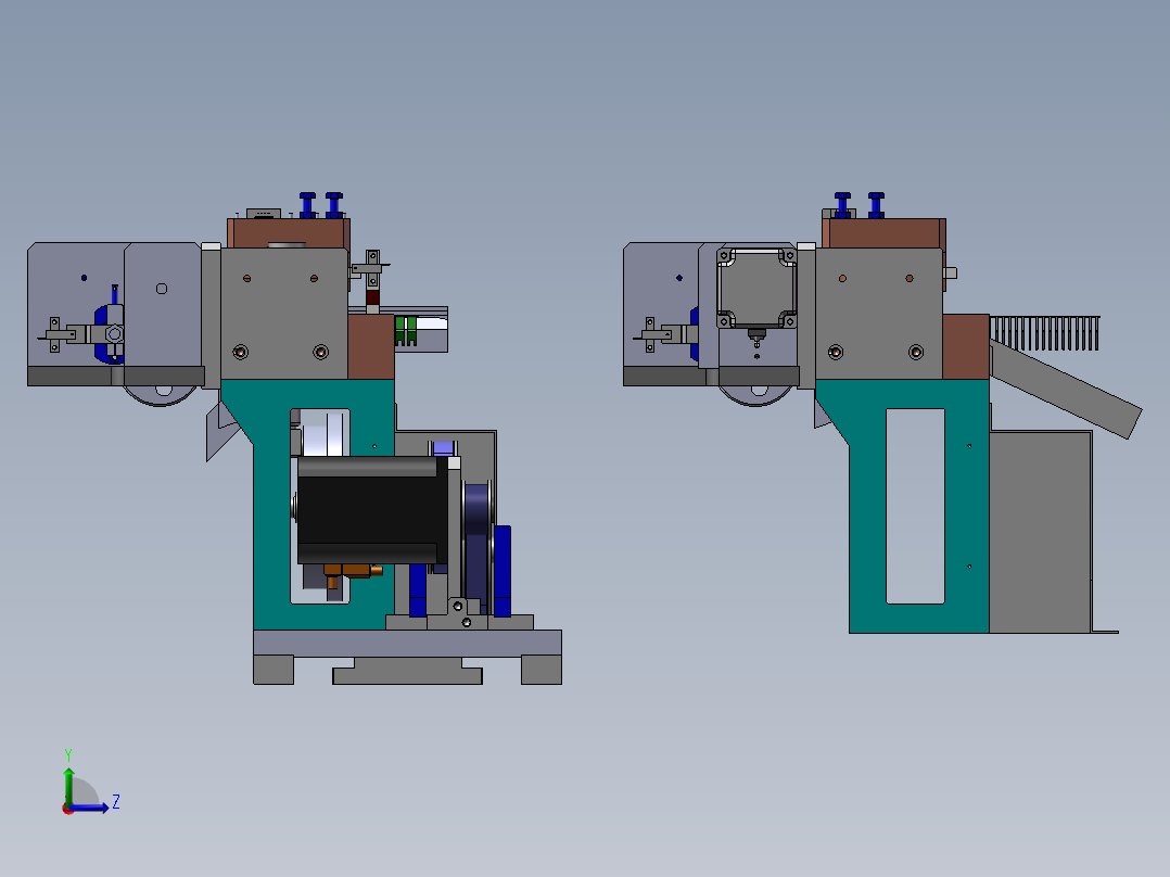280端子折弯裁切机左视图