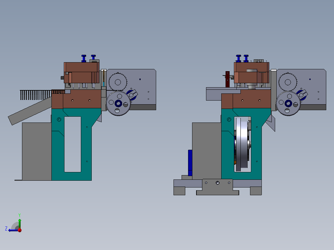 280端子折弯裁切机右视图