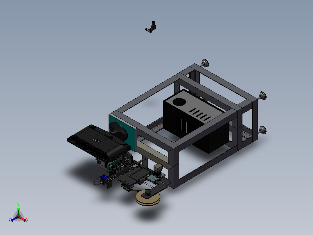 热封胶带机 载带机 编带机正等轴测图