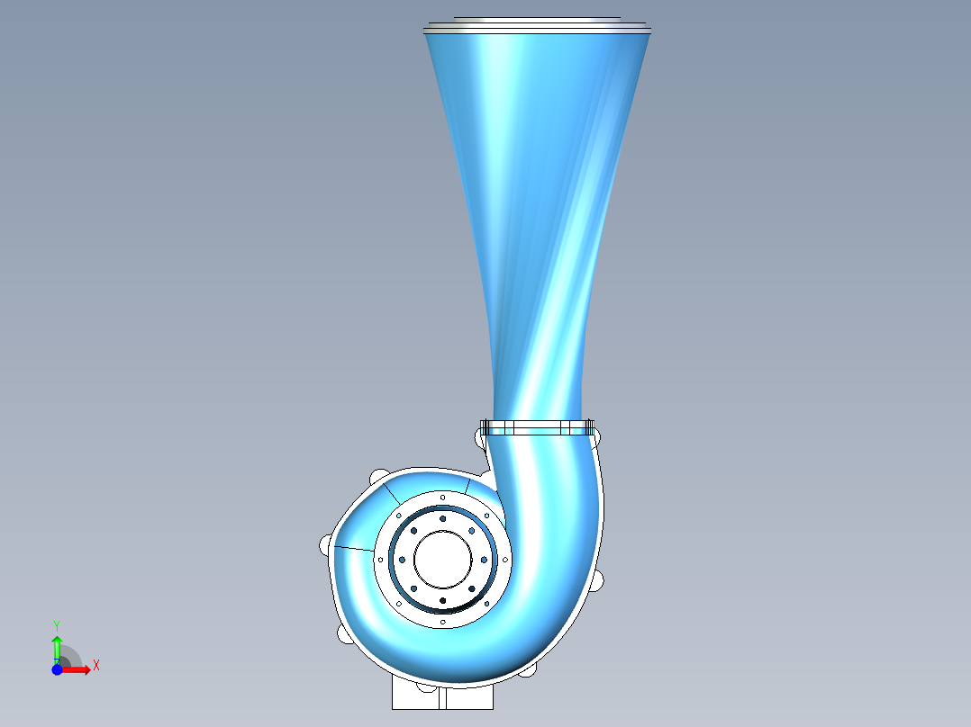 -鼓风机外壳前视图