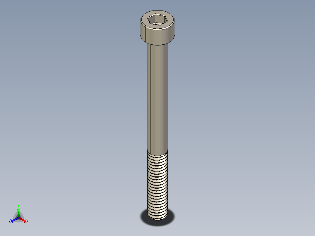 Screw_DIN_912_M6x65_A2.STEP公制内六角螺钉主视图