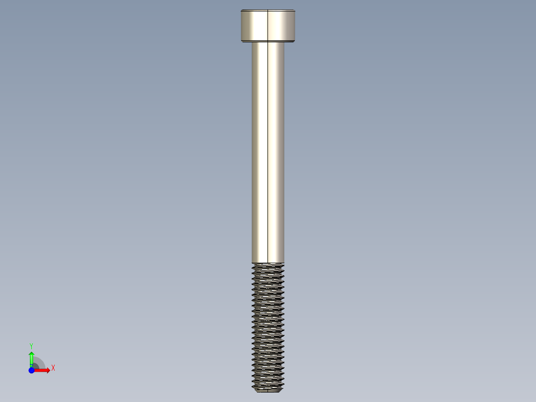 Screw_DIN_912_M6x65_A2.STEP公制内六角螺钉前视图