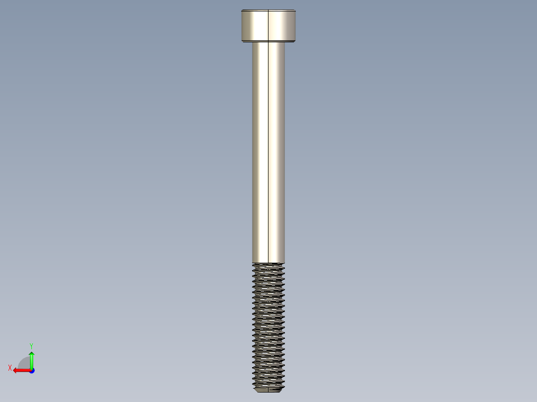 Screw_DIN_912_M6x65_A2.STEP公制内六角螺钉后视图