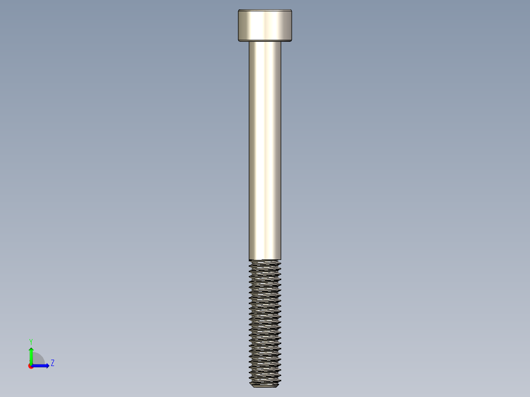 Screw_DIN_912_M6x65_A2.STEP公制内六角螺钉左视图