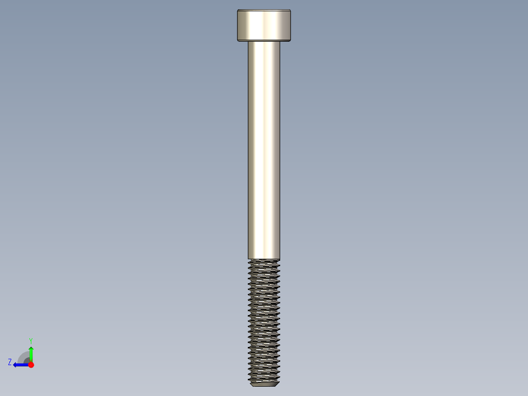 Screw_DIN_912_M6x65_A2.STEP公制内六角螺钉右视图