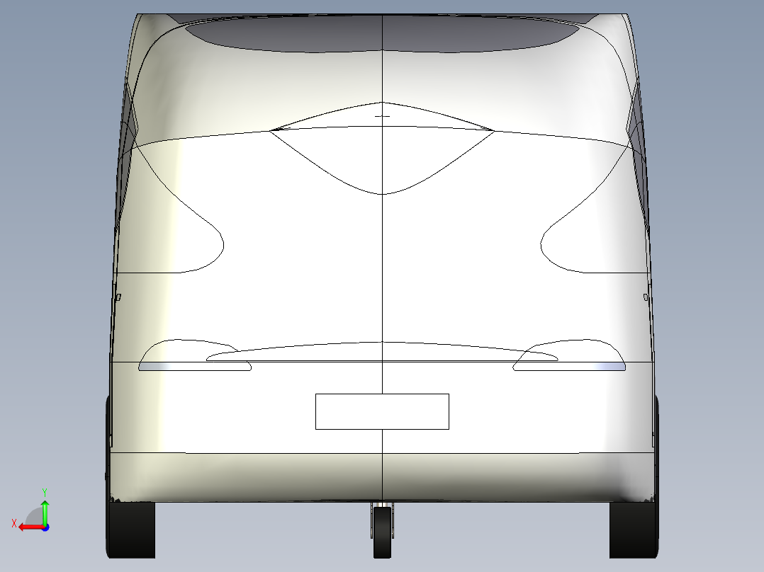 B2004153-特斯拉Model X的拖车后视图