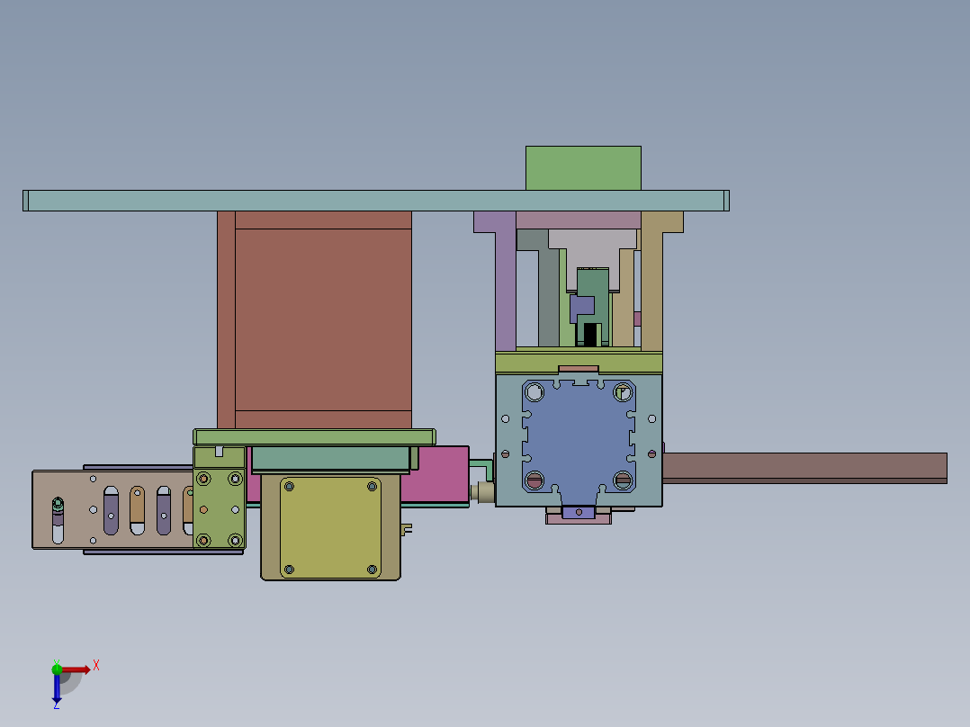 QD-2270 工业管道接头自动攻丝机俯视图