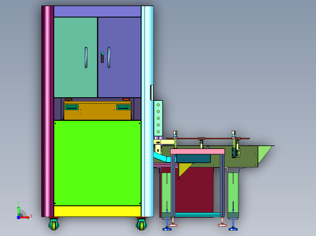 瓶身防伪码打码机前视图