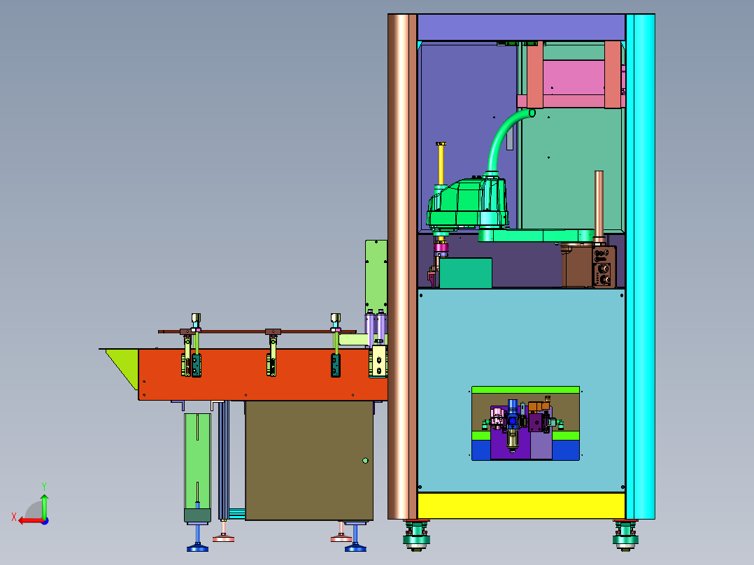 瓶身防伪码打码机后视图