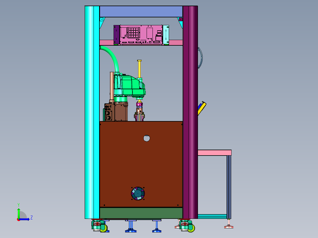 瓶身防伪码打码机左视图